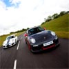 Drifting Porsche 911 GT3 Cup